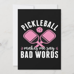 Cartão De Agradecimento Jogador de Pickleball Pickleball Me Faz Dizer Mal