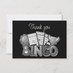 Cartão De Agradecimento Jogo de Bingo Obrigado