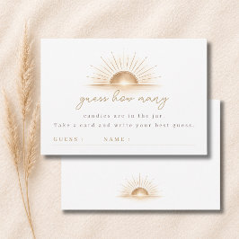 Cartão De Agradecimento Jogo de Chuv Babyshower Boho Sunshine - Adivinhe Q