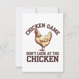 Cartão De Agradecimento Jogo de frango não olha para o frango