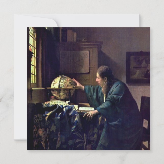 Cartão De Agradecimento Johannes Vermeer - O Astronomer (Frente)