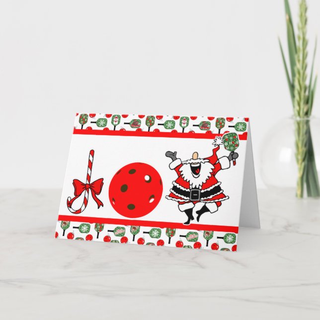 Cartão De Agradecimento Joy Joy Papais noeis de Natal Pickleball Paddles (Frente)