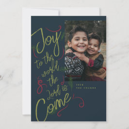 Cartão De Agradecimento Joy To The World Photo Christmas Card