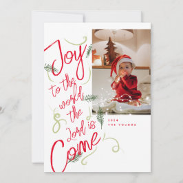 Cartão De Agradecimento Joy To The World Photo Christmas Card