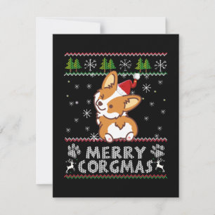 Cartão De Agradecimento Joyeux Corgmas Noel Corgi