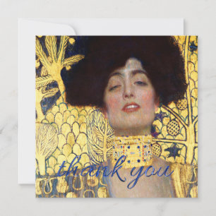 Cartão De Agradecimento Judith e a Cabeça de Holofernes por Gustav Klimt
