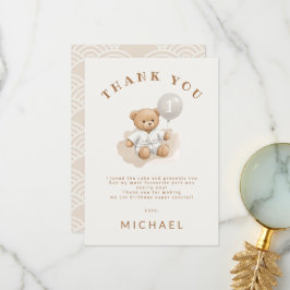 Cartão De Agradecimento  "Judo Bear’s First Belt" – 1st Birthday 