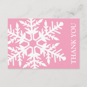 Cartão de Agradecimento Jumbo Snowflake (Rosa / Br