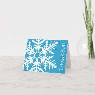 Cartão De Agradecimento Jumbo Snowflake Thank You Card (Blue / White)