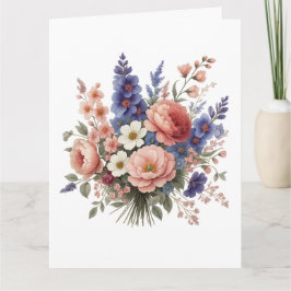 Cartão De Agradecimento Just a Little Note Elegant Floral Greeting Card