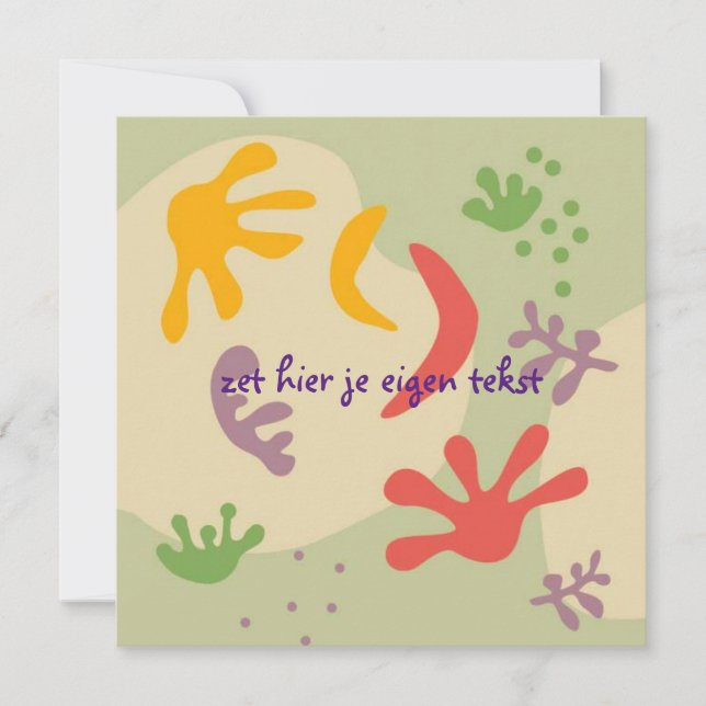 Cartão De Agradecimento kaart bedankt met abstracte bloem  (Frente)