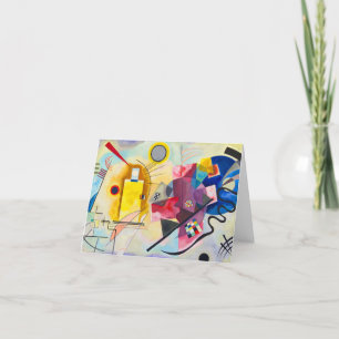 Cartão De Agradecimento Kandinsky amarelo-vermelho-azul