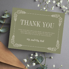 Cartão De Agradecimento Katherine | Cores Curadas | Casamento Obrigado