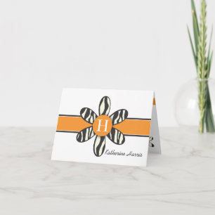 Cartão De Agradecimento Katherine - Zebra and Orange