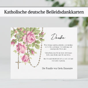 Cartão De Agradecimento Katholische Rosen Rosenkranz Beileids- und Anteiln