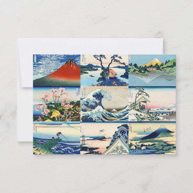 Cartão De Agradecimento Katsushika Hokusai - 36 visualizações da seleção d (Frente)