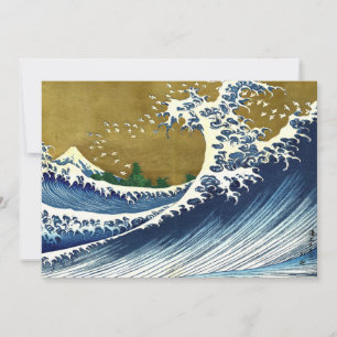 Cartão De Agradecimento Katsushika Hokusai - Onda Grande Colorida