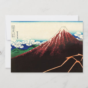 Cartão De Agradecimento Katsushika Hokusai - Relâmpagos abaixo do cume