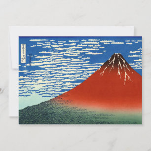 Cartão De Agradecimento Katsushika Hokusai - Vento fino, Bom dia