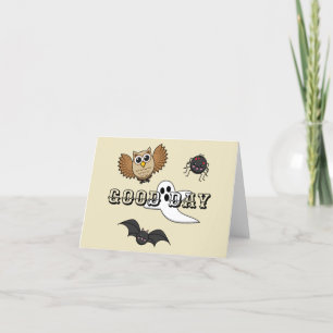 Cartão De Agradecimento Kawaii Creatures Noturnas Cerrantes Adicionar te