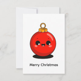 Cartão De Agradecimento Kawaii Natal – Férias Mínimas