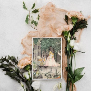 Cartão De Agradecimento Kay Nielsen Imagem no Lago Fada