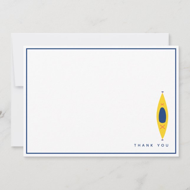 Cartão De Agradecimento Kayak (Frente)