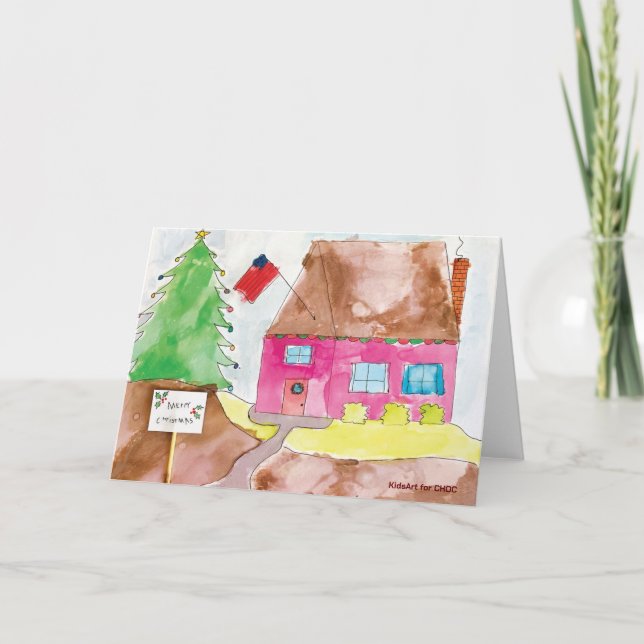 Cartão De Agradecimento KidsArt para CHOC - Casa para Feriados (Frente)
