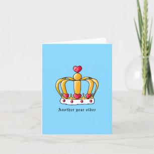 Cartão De Agradecimento KiniArt Crown Birthday