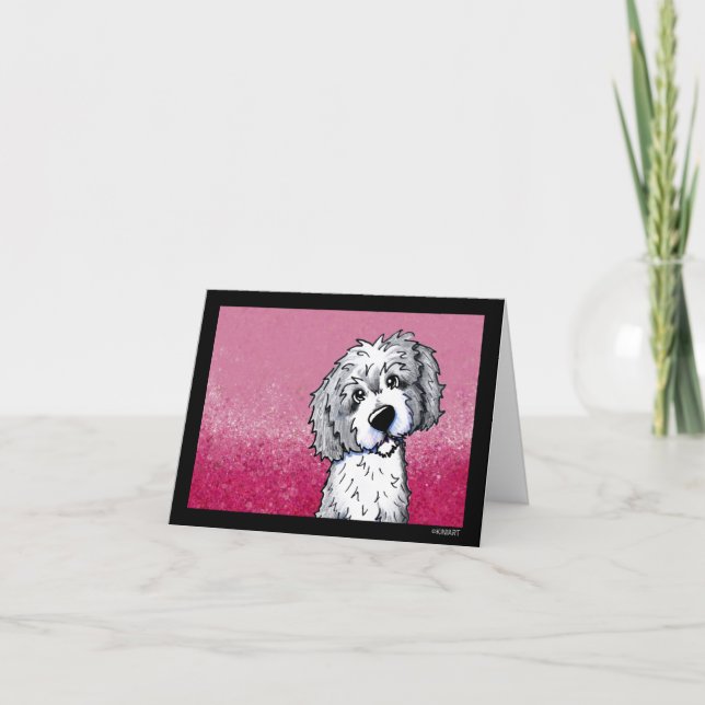 Cartão De Agradecimento KiniArt Goldendoodle (Frente)
