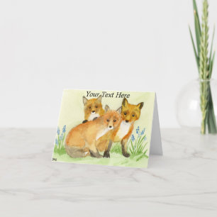 Cartão De Agradecimento Kits Fox