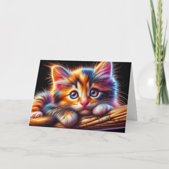 Cartão De Agradecimento Kitten (Frente)