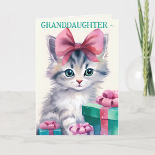 Cartão De Agradecimento KITTEN n PLACA DE NATAL DE VOZ ARCO