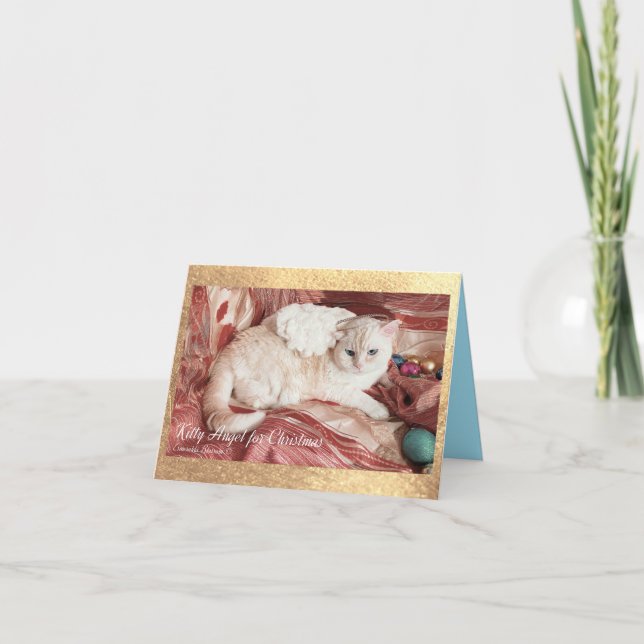Cartão De Agradecimento Kitty Angel for Christmas (Frente)