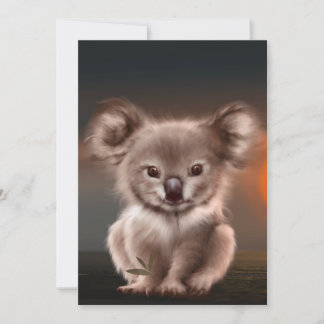 Cartão De Agradecimento Koala