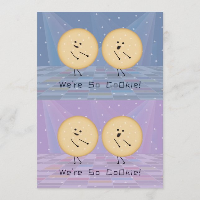 Cartão De Agradecimento Kooky Cookies Cuttable Valentine Cards Purple Blue (Frente)