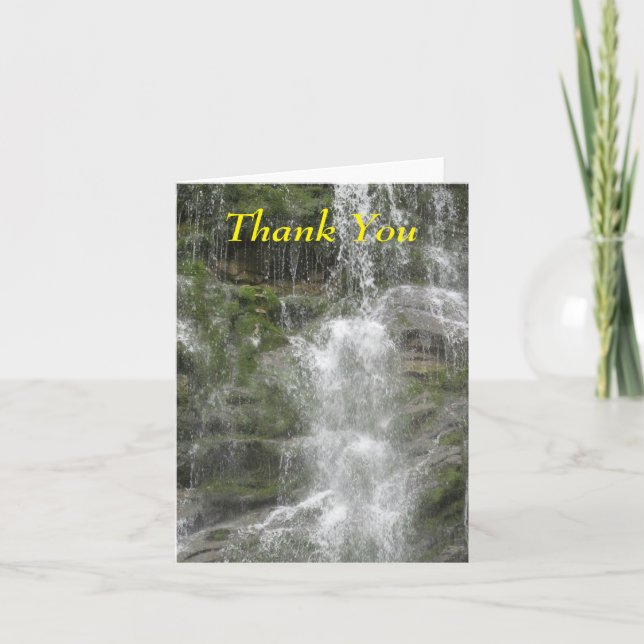 Cartão De Agradecimento La Chute Waterfall no Parque Nacional de Forillon (Frente)