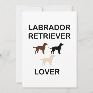 Cartão De Agradecimento labrador recuperever amante todas as cores silhoue