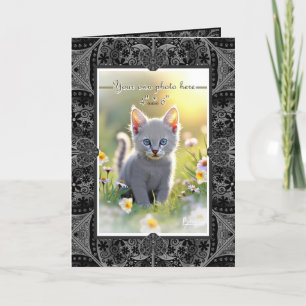 Cartão De Agradecimento Lace preto cerâmico