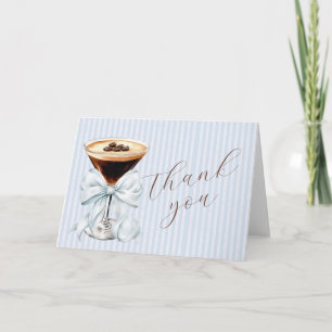 Cartão De Agradecimento Laço Azul Espresso Martini Coquette