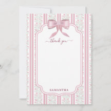 Laço Coquette Floral Rosa Vintage Nome Personaliza