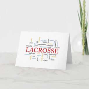 Cartão De Agradecimento Lacrosse Coach Birthday in Sports Words