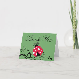 Cartão De Agradecimento Lady Bug Thank You Notes with Lady Bug