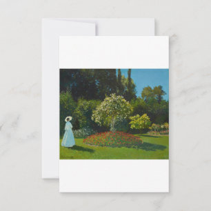 Cartão De Agradecimento Lady in the Garden 1867, por Claude Monet