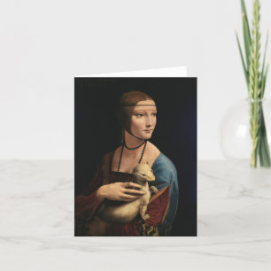 Cartão De Agradecimento Lady with an Ermine por Leonardo da Vinci