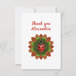 Cartão De Agradecimento Ladybug