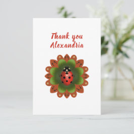 Cartão De Agradecimento Ladybug