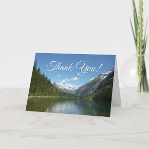 Cartão De Agradecimento Lago Avalanche no Parque Nacional Glacier Obrigado