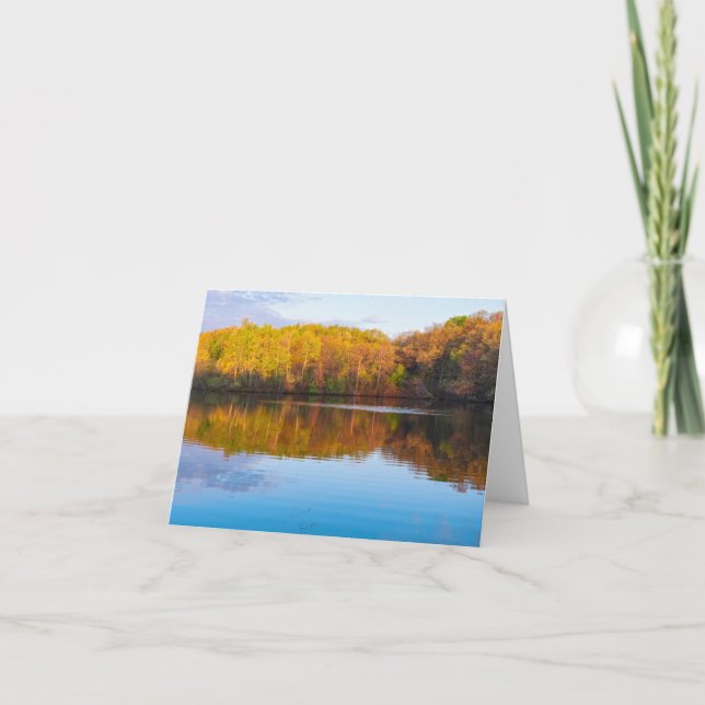 Cartão De Agradecimento lagoa do parque de martaler e florestas (Frente)
