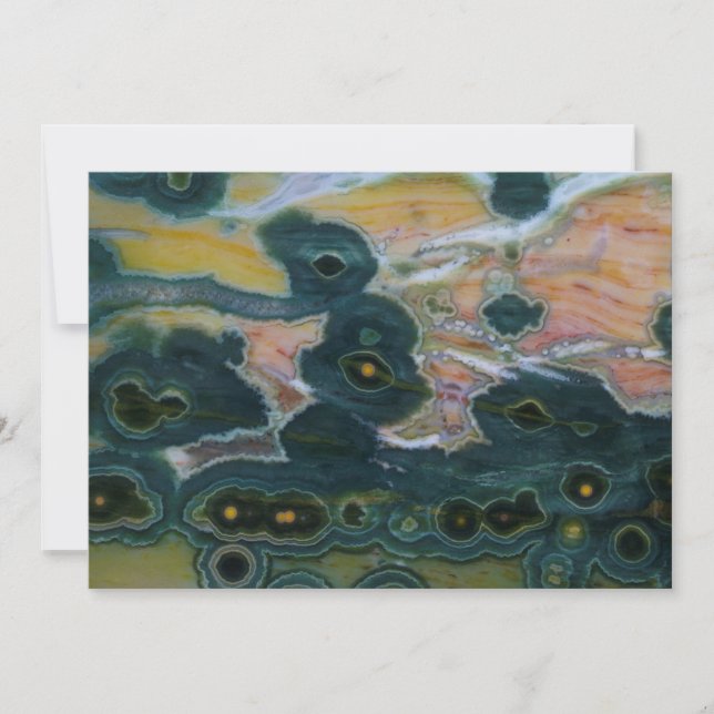 Cartão De Agradecimento Laje de Ocean Jasper (Frente)